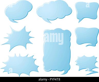 Speech bubble templates on white background illustration Stock Vector ...