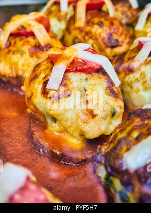 A piece of Hasanpasa Kofte Tarifi, a traditional dish of the Turkish-Ottoman cuisine. Stock Photo