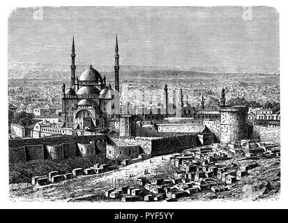 Cairo seen from the Jebel Mokatam, Stock Photo