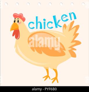 Spell English word chicken illustration Stock Vector Image & Art - Alamy
