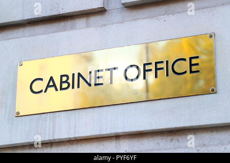 Sign at the Cabinet Office at Whitehall, London, UK Stock Photo