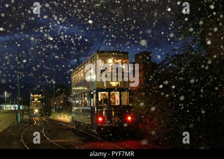 Wirral,Uk Merseyside trams put on twilight event for 1st time credit Ian Fairbrother/Alamy Stock Photos Stock Photo
