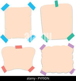 Paper templates in four styles illustration Stock Vector