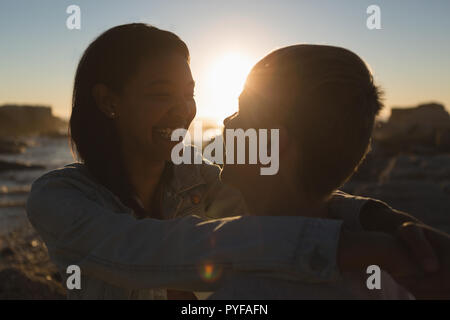 Couple having fun on the beach Stock Photo