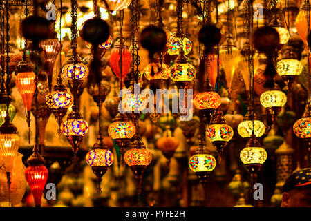 turkish ceiling lamps Stock Photo