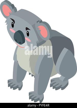 Koala Bear Clipart in Cute Cartoon Style Beautiful Clip Art Koala in ...