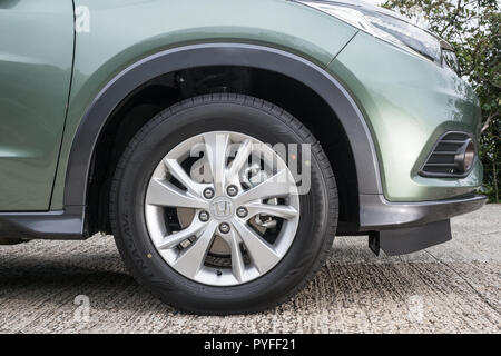 Hong Kong, China April 26, 2018 : Honda Vezel 2018 Wheel April 26 2018 in Hong Kong. Stock Photo