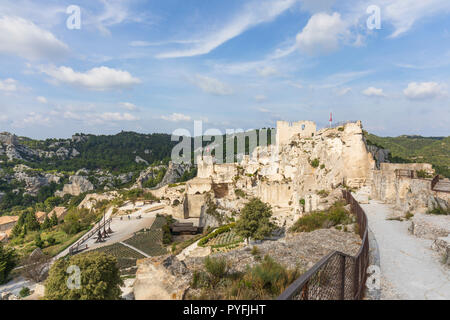 View from the top of Chateau des Baux de Provence Stock Photo