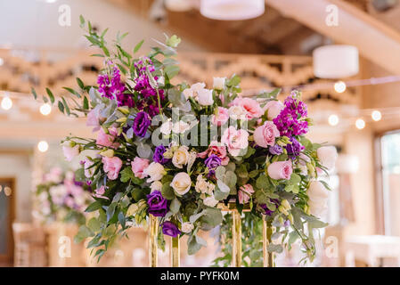 Volume magnificent composition from flowers at a wedding. Stock Photo