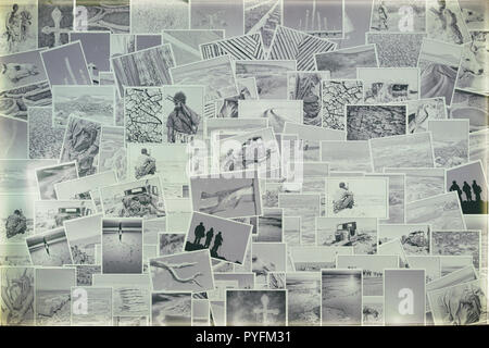 my own images from all over the africa and ethiopia in a wallpaper multicolor patchwork Stock Photo