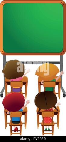 Children learning in classroom illustration Stock Vector