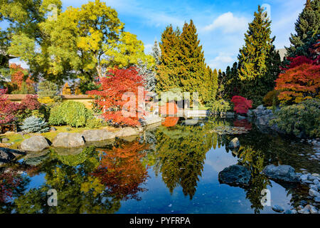 Kasugai Japanese Garden, Kelowna, British Columbia, Canada Stock Photo