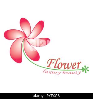 Beautiful floral logo. Flowers, flower shop, Spa, beauty, health and medicine, boutique, beauty salon, cosmetics, meditation design template. Vector Stock Vector