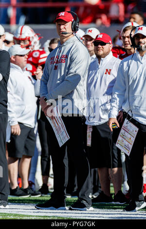 Lincoln, NE. USA. 27th Oct, 2018. Nebraska Cornhuskers head coach Scott ...