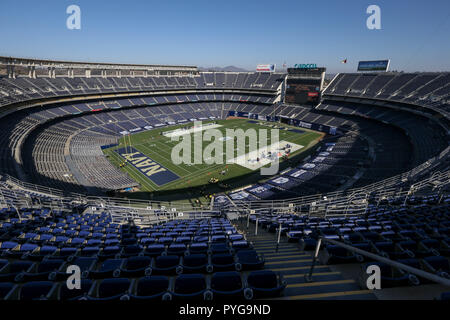 San Diego CA. 27th Oct, 2018. Qualcomm Stadium view before the Navy vs Norte Dame game at Qualcomm Stadium in San Diego, Ca. on October 27, 2018 (Photo by Jevone Moore) Credit: csm/Alamy Live News Stock Photo