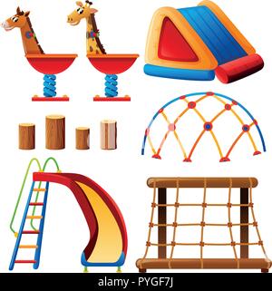 Different kinds of play stations illustration Stock Vector