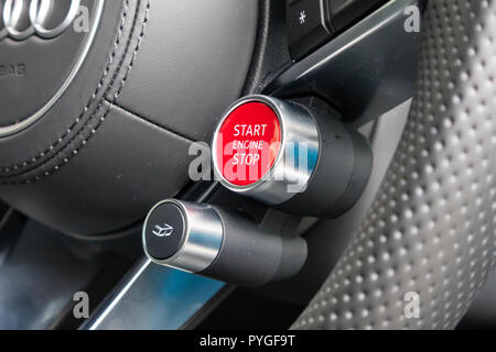 Hong Kong, China July 3, 2018 : Audi R8 2018 Engine Start July 3 2018 in Hong Kong. Stock Photo