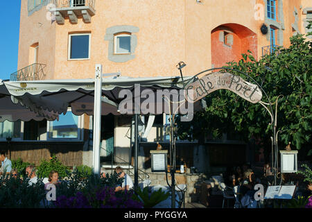Café du port, bar in Porto Cervo, costa smeralda, sardinia, Italy Stock Photo