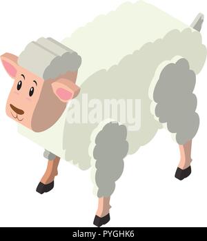 sheep icon over white background, line style, vector illustration Stock ...