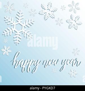 Winter holiday background with snowflakes Stock Vector