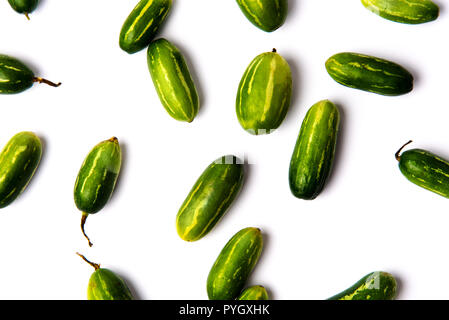 Pointed gourd vegetables isolated on white background Stock Photo