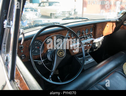 Dashborad of a Daimler Sovereign. Stock Photo