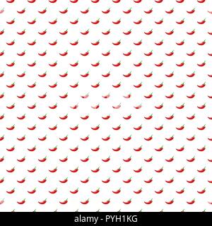 Simple hot chilli pepper pattern with various icons and symbols on white background flat vector illustration Stock Vector