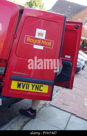 Royal Mail van in Ticehurst, East Sussex, United Kingdom, Stock Photo