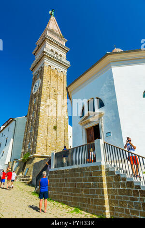 St Georges Parish Church Piran old town Slovenia Stock Photo - Alamy