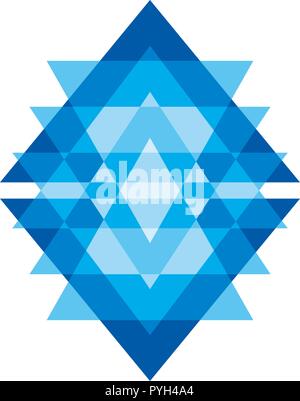 Triangle shape abstract intersection logo. Stock Vector