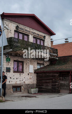 The house of the Kolar family, now the Sarajevo Tunnel Museum in which was hidden the underground tunnel built in 1993 during the Siege of Sarajevo Stock Photo