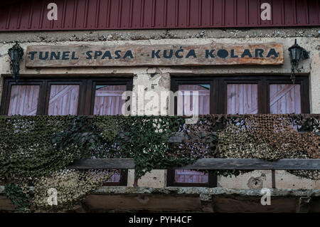 The house of the Kolar family, now the Sarajevo Tunnel Museum in which was hidden the underground tunnel built in 1993 during the Siege of Sarajevo Stock Photo