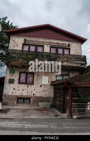 The house of the Kolar family, now the Sarajevo Tunnel Museum in which was hidden the underground tunnel built in 1993 during the Siege of Sarajevo Stock Photo