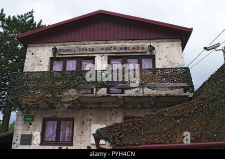 The house of the Kolar family, now the Sarajevo Tunnel Museum in which was hidden the underground tunnel built in 1993 during the Siege of Sarajevo Stock Photo