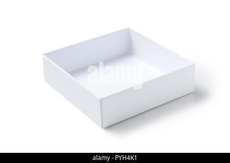 empty paper box without lid on white background isolate Stock Photo