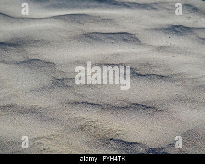 close up of natural looking flat sandy ground on the beach Stock Photo