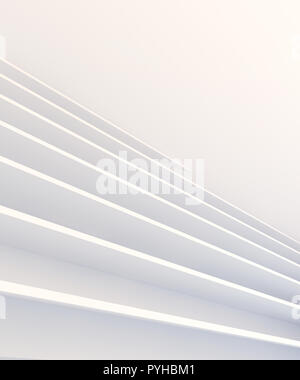 Abstract 3d architectural background in white color Stock Photo