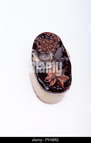 Chocolate cake isolated on white background Stock Photo