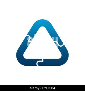 A Letter Trinity triangle Icon Vector Logo Template Stock Vector