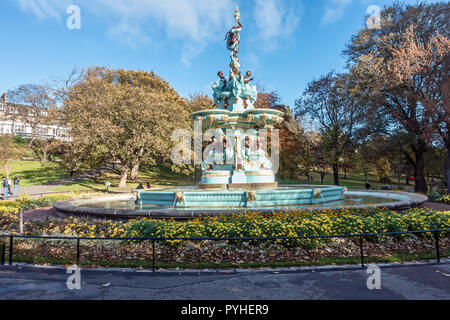 The restored Ross Fountain in West Princes Street Gardens Edinburgh Scotland UK Stock Photo