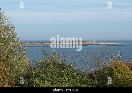 view of the Duene (dune) from the main island, Heligoland, Schleswig-Holstein, Germany Stock Photo