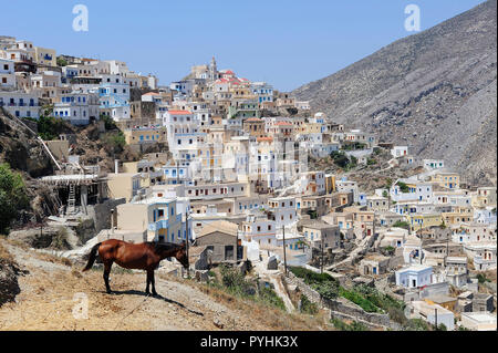 Greece, Karpathos mountain village Olympos Stock Photo