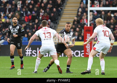James Fisher-Harris of New Zealand Kiwis in action during a New Zealand ...