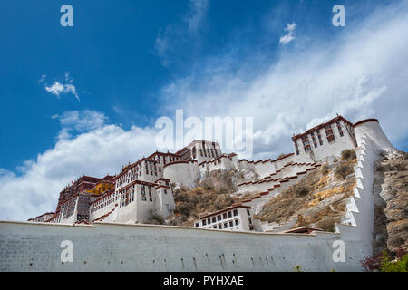 View of Potala Palace in Tibet Stock Photo