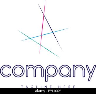 Color Laser vector logo image Stock Vector