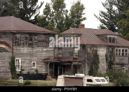Old wooden buildings in Virginia, USA Stock Photo