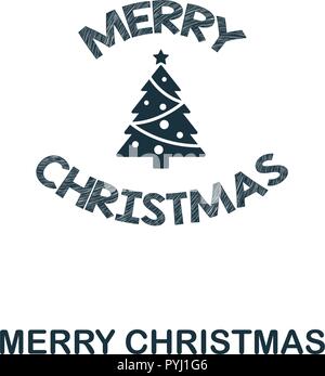 Merry Christmas icon. Premium style design from christmas collection. UX and UI. Pixel perfect merry christmas icon for web design, apps, software, pr Stock Vector