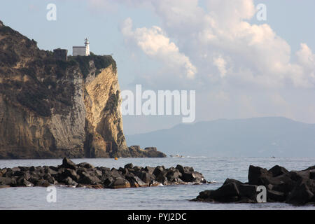 The lighthouse of Capo Miseno promontory Stock Photo