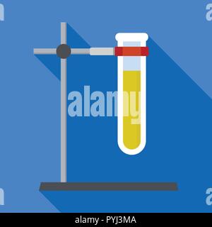 Hanger test tube icon, flat style Stock Vector