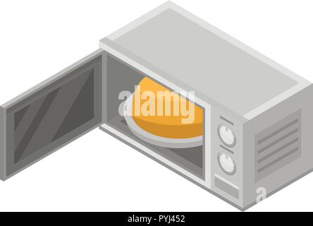 Microwave icon, isometric style Stock Vector
